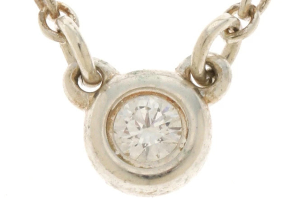 Tiffany Co Elsa Peretti Diamonds By The Yard Necklace Sterling Silver
